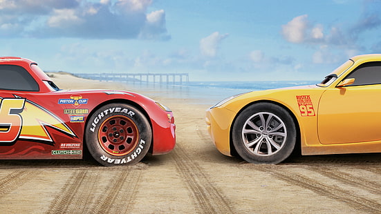 8k, Cars 3, โปสเตอร์, Lightning McQueen, วอลล์เปเปอร์ HD HD wallpaper