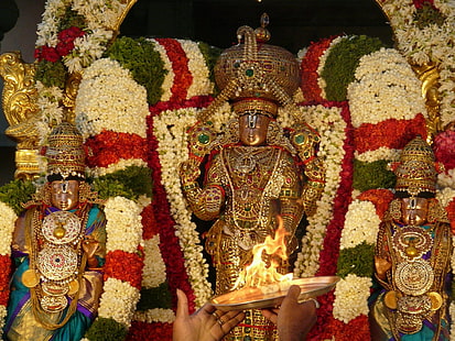 Lord Venkateswara, estatua de la deidad hindú, Dios, Lord Shrinathji, señor, Fondo de pantalla HD HD wallpaper