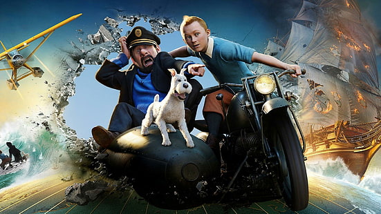 Petualangan Tintin Layar lebar, petualangan, tintin, layar lebar, Wallpaper HD HD wallpaper