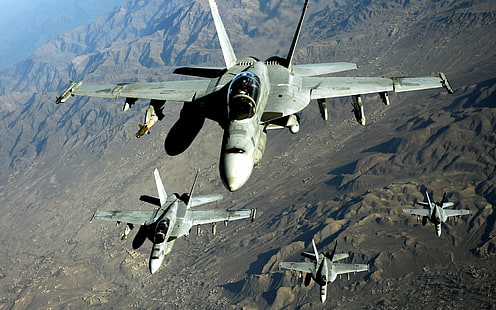 Jet Fighters, Boeing F / A-18E / F Super Hornet, Самолет, McDonnell Douglas, McDonnell Douglas F / A-18 Hornet, Военен, Warplane, HD тапет HD wallpaper
