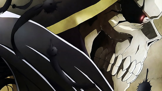 Цифров тапет Dark Lord, Overlord (аниме), аниме, череп, рокля на Ainz Ooal, HD тапет HD wallpaper