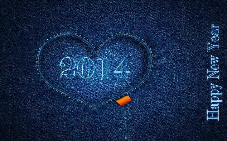 Felice Anno Nuovo 2014, blu, vestiti, Felice, Nuovo, Anno 2014, blu, vestiti, Sfondo HD
