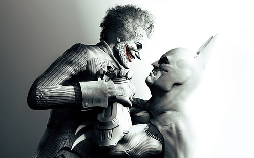 Joker and Batman wallpaper, Batman, Joker, Batman: Arkham City, video games, HD wallpaper HD wallpaper