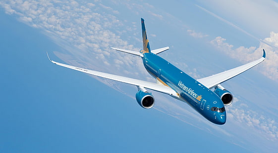 Airbus, Wing, Airbus A350-900, Ein Passagierflugzeug, Airbus A350 XWB, Vietnam Airlines, HD-Hintergrundbild HD wallpaper