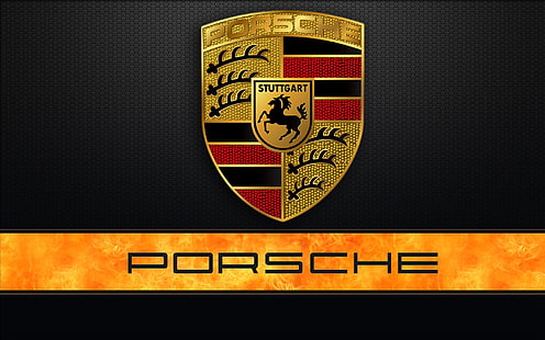 Porsche логотип, логотип, эмблема, Porsche, Porshe, этикетка, щит, HD обои HD wallpaper