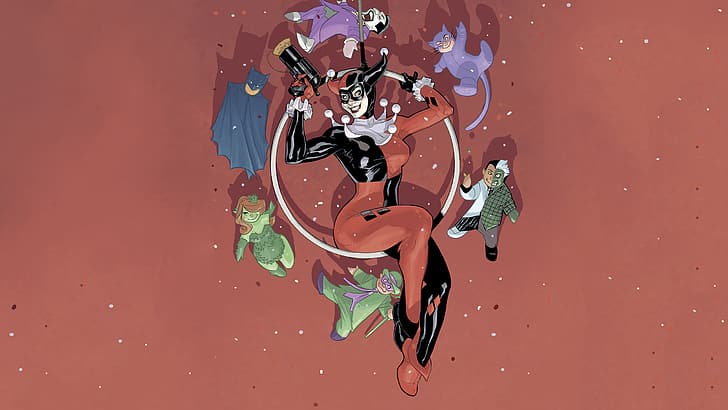 Harley Quinn, DC Comics, Joker, The Riddler, Poison Ivy, Catwoman, Batman (2021), HD wallpaper