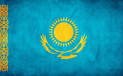 カザフスタンの旗、自由、カザフスタン、旗、シンボル、 HDデスクトップの壁紙 HD wallpaper
