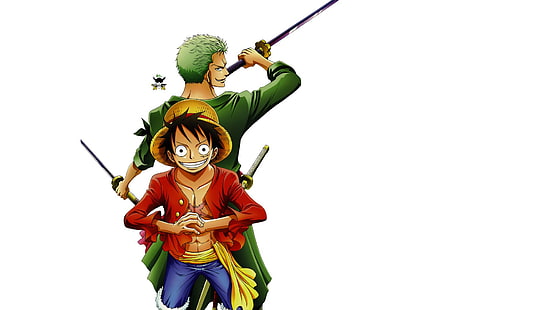 Monkey D. Luffy und Roronoa Zorro aus einem Stück, Anime, One Piece, Monkey D. Luffy, Zoro Roronoa, HD-Hintergrundbild HD wallpaper