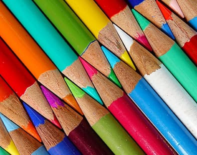 makro, kolorowe, ołówki, Tapety HD HD wallpaper