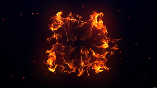 Artistic, Flame, Fire, Sparkles, HD wallpaper HD wallpaper