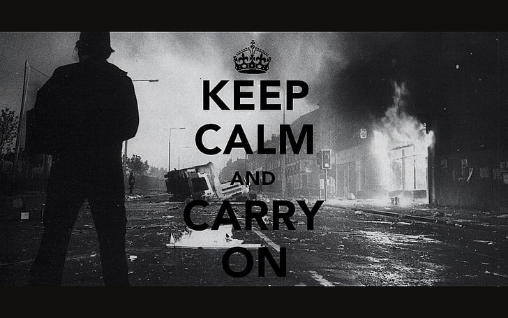 keep calm and carry on wallpaper, quote, HD wallpaper