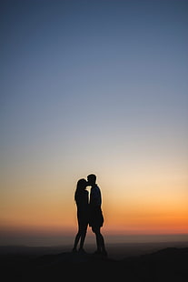 زوجين الصور الظلية قبلة الحب سيارات لامبورغيني HD الفن ، الحب ، قبلة ، زوجين ، الصور الظلية، خلفية HD HD wallpaper