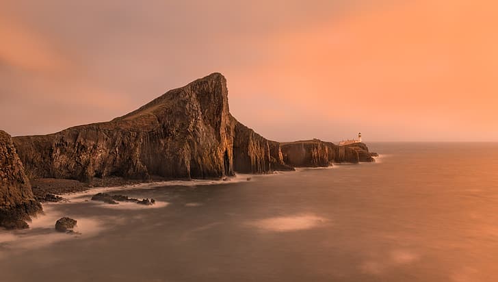 Escocia, Isla de Skye, Faro de Neist Point, Fondo de pantalla HD