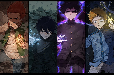 Anime, Mob Psycho 100, Ritsu Kageyama, Shigeo Kageyama, Sho Suzuki, Teruki Hanazawa, Sfondo HD HD wallpaper