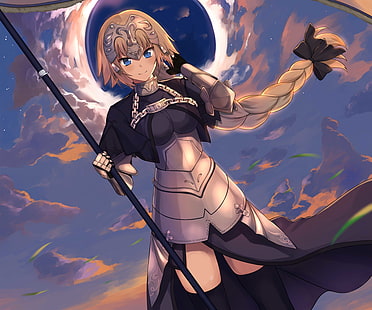 Schicksal / Apokryphen, Schicksalsserie, Anime-Mädchen, Herrscher (Schicksal / Apokryphen), Jeanne d'Arc, HD-Hintergrundbild HD wallpaper