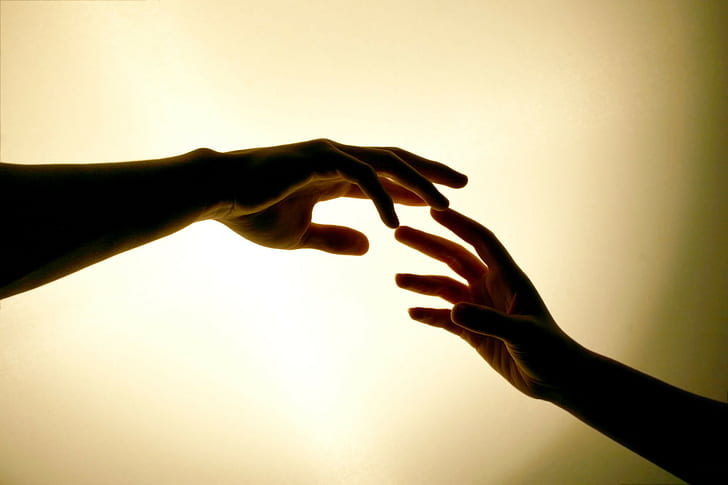 Menschen, Hände, Hand in Hand, einfachen Hintergrund, HD-Hintergrundbild