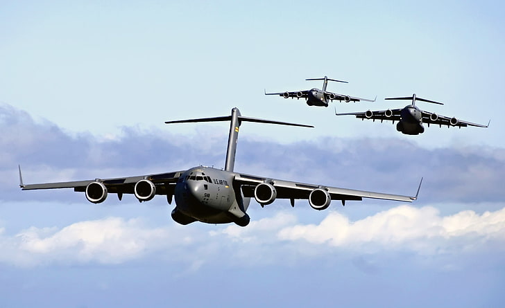 War Airplane 100, three gray jet planes, Army, Airplane, HD wallpaper