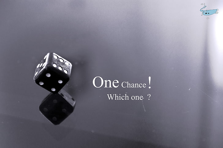 One Chance Which One poster, chance, dice, HD wallpaper