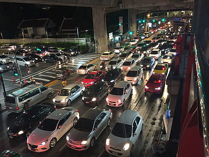 bangkok, kemacetan lalu lintas, Wallpaper HD HD wallpaper