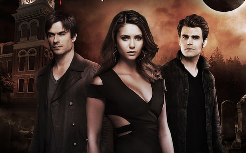 The Vampire Diaries, klassische Fernsehserie, Vampire, Diaries, Classic, TV, Serie, HD-Hintergrundbild HD wallpaper