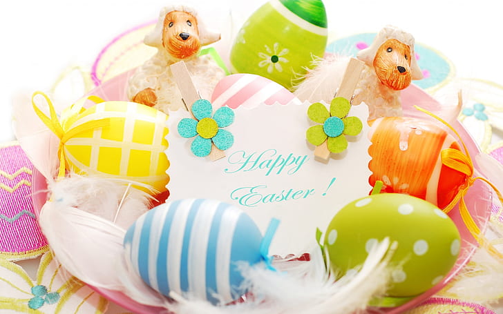 2014 Happy Easter Decorations, ไข่อีสเตอร์ที่มีความสุข, อีสเตอร์ 2014, ไข่อีสเตอร์, ไข่อีสเตอร์ 2014, วอลล์เปเปอร์ HD