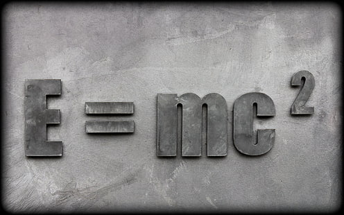 E = mc2 text والتكنولوجيا والفيزياء والكيمياء، خلفية HD HD wallpaper