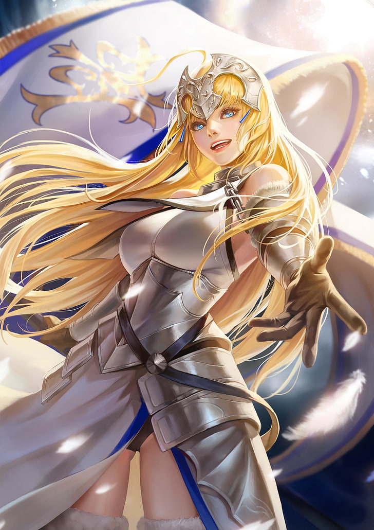 Fate Series, Jeanne d'Arc, Ruler (Fate / Apocrypha), gadis-gadis anime, Fate / Apocrypha, Wallpaper HD, wallpaper seluler