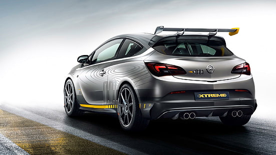Opel Astra OPC Extreme 2 2014, Opel grise 3 portes, Astra, Opel, 2014, extrême, voitures, Fond d'écran HD HD wallpaper