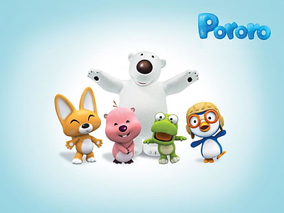 Pororo, тапет Pororo, анимационни филми, карикатура, HD тапет HD wallpaper