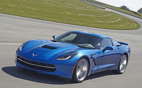 สีน้ำเงิน Chevrolet Corvette ZR1, chevrolet, corvette, ปลากระเบน, c7, วอลล์เปเปอร์ HD HD wallpaper