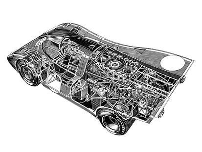 1969, 917, 917k, classico, cutaway, motore, motori, interno, porsche, corsa, corsa, Sfondo HD HD wallpaper