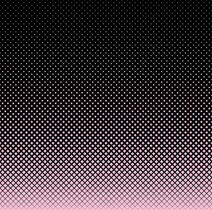 pixels, semitone, dots, rhombus, gradient, HD wallpaper