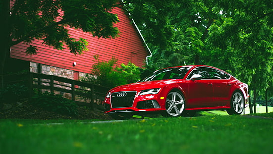 Audi RS7, car, front angle view, HD wallpaper HD wallpaper