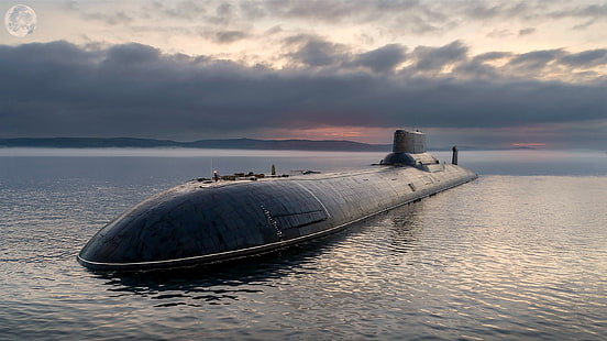 rekin, podwodny, krążownik, ciężki, atomowy, rakieta, Dmitry, Donskoy, Tapety HD HD wallpaper