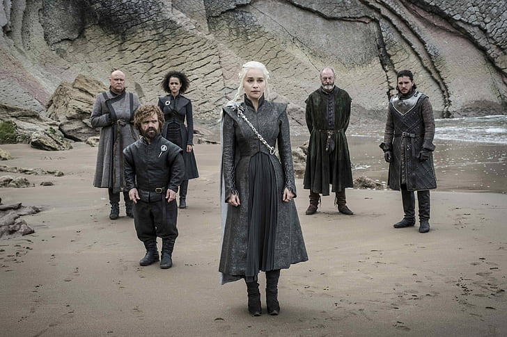 Daenerys Targaryen, Game of Thrones Temporada 7, Jon Snow, Emilia Clarke, Tyrion Lannister, Peter Dinklage, Kit Harington, Série de TV, HD papel de parede