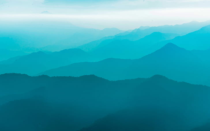 جبال الفيروز 4K، جبال، تركواز، خلفية HD