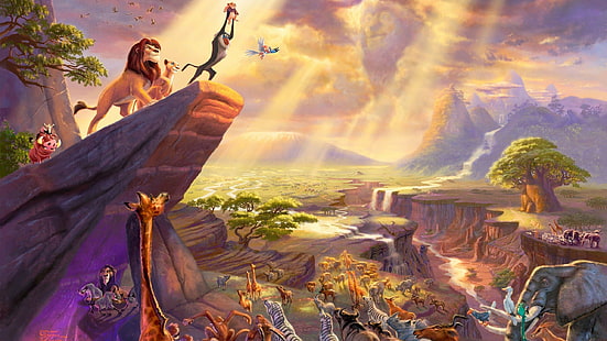 Disney, Rafiki, Simba, The Lion King, HD wallpaper HD wallpaper