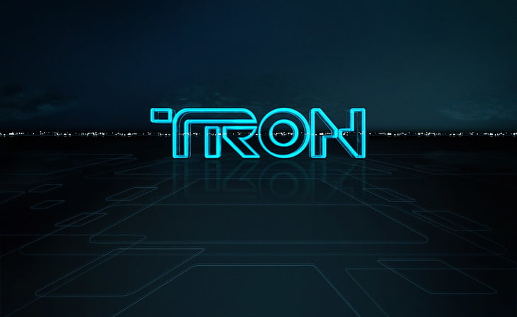 Logo Tron, tapeta Tron, filmy, dziedzictwo Tron, logo, Tron, Tapety HD