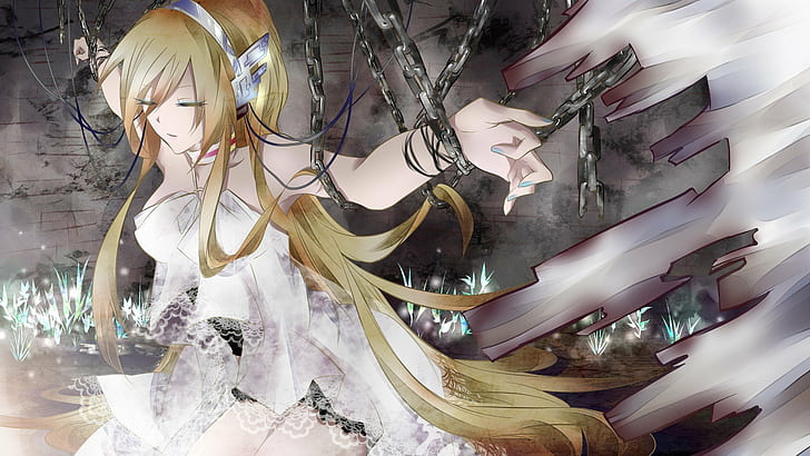 2000x1125 px Anime Girls Blonde Lily (Vocaloid) Slaves vocaloid Art Monochrome HD Art , blonde, Anime Girls, vocaloid, Lily (Vocaloid), 2000x1125 px, Slaves, HD wallpaper