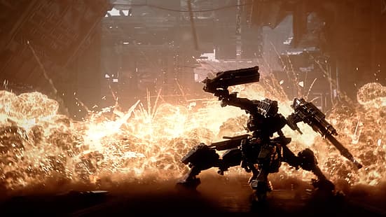 Armored Core, Armored Core VI, gry wideo, grafika z gier wideo, mechy, robot, Tapety HD HD wallpaper