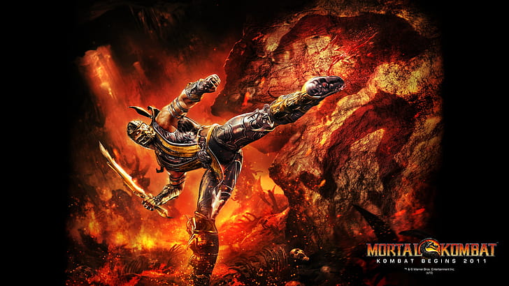 Feu mk9 Scorpion Jeux vidéo Mortal Kombat HD Art, Feu, Scorpion, Mortal Kombat, MK9, Fond d'écran HD