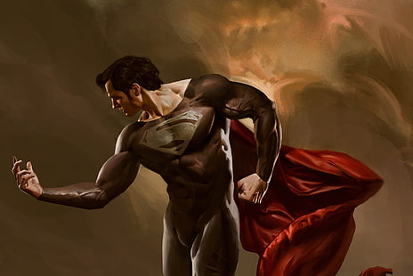 Супермен, DC Comics, произведения на изкуството, дигитално изкуство, Man of Steel, HD тапет HD wallpaper