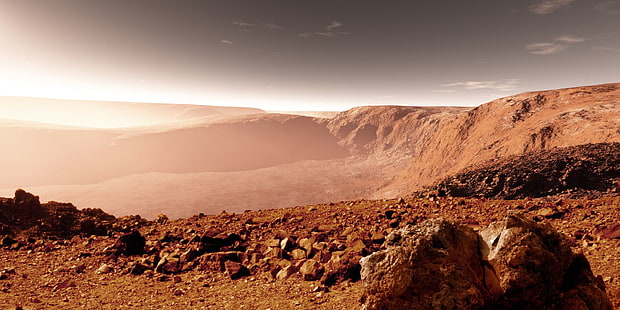 пейзаж, Марс, HD тапет HD wallpaper