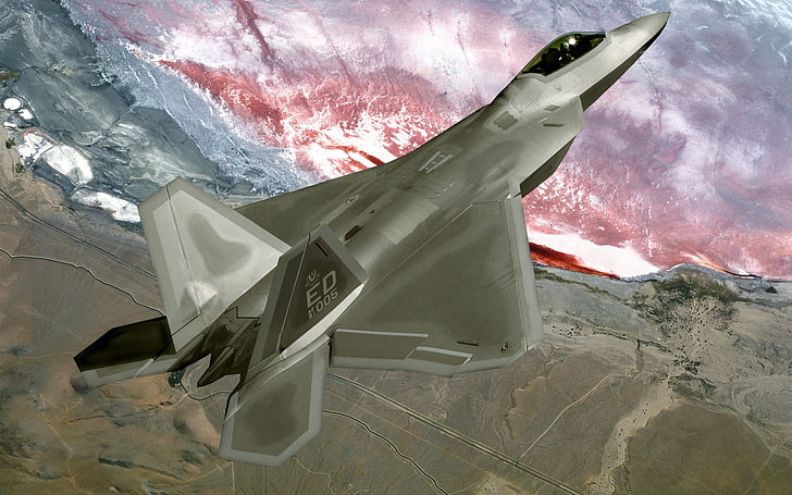 F-22 Raptor, pesawat terbang, militer, pesawat militer, Wallpaper HD