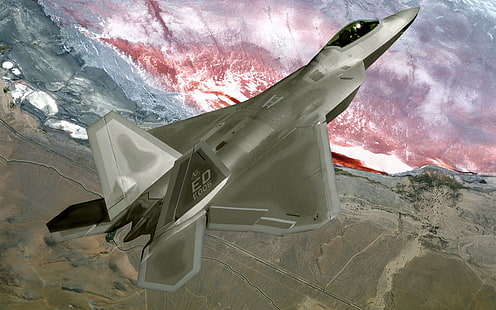 F-22 Raptor, samolot wojskowy, samolot wojskowy, Tapety HD HD wallpaper