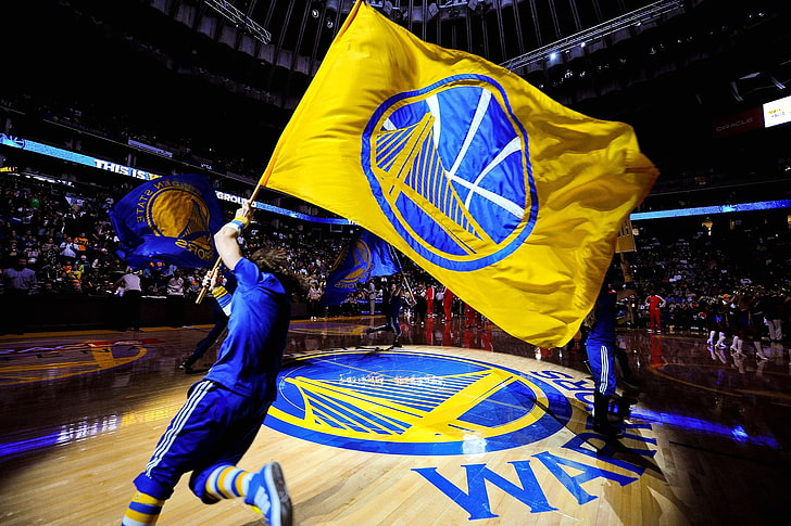 Flaga Golden State Warriors, NBA, koszykówka, sport, Golden State Warriors, wojownik, sport, flaga, Tapety HD