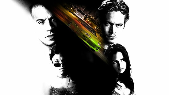 Fast & Furious, The Fast And The Furious, Jordana Brewster, Michelle Rodriguez, Paul Walker, Vin Diesel, Sfondo HD HD wallpaper
