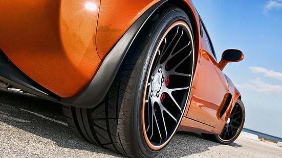 supercarro laranja, Chevrolet Corvette Z06, Chevrolet Corvette, Chevrolet, HD papel de parede HD wallpaper