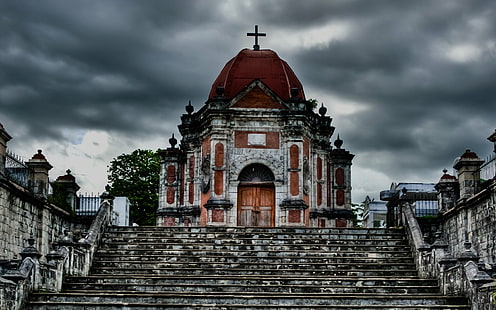 الكنائس والكنيسة والعمارة القديمة والفلبينية والدينية، خلفية HD HD wallpaper