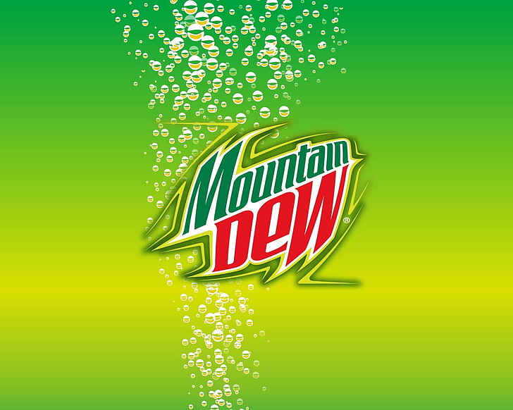 white and red Bud Light neon light signage, Mountain Dew, logo, HD wallpaper